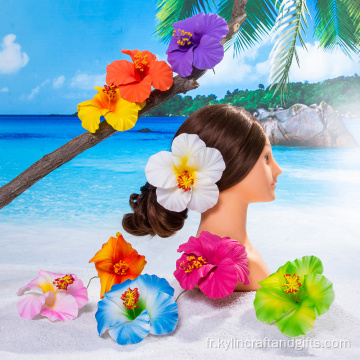 Vente chaude mousse hibiscus coiffure pic du hula danse